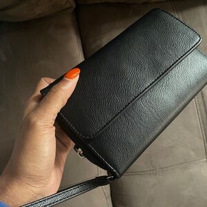 Black Leather Clutch